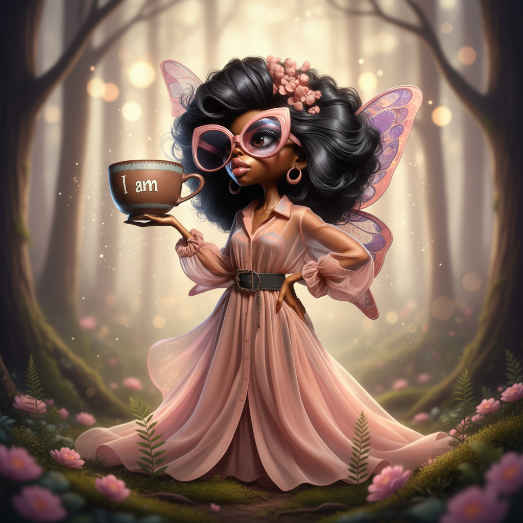I Am Confidant Fairy in enchanting forest setting